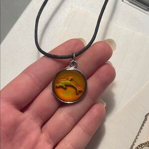 Mood color changing Dolphin Pendant Necklace